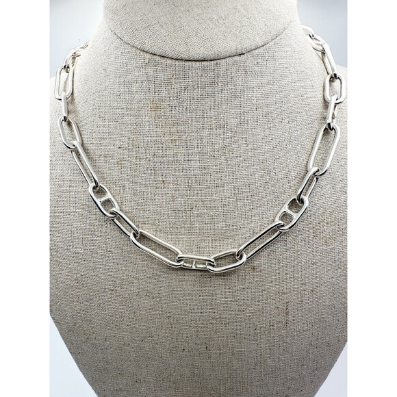 dyadema italy bronze paper clip chain necklace 17.5” - Picture 1 of 6